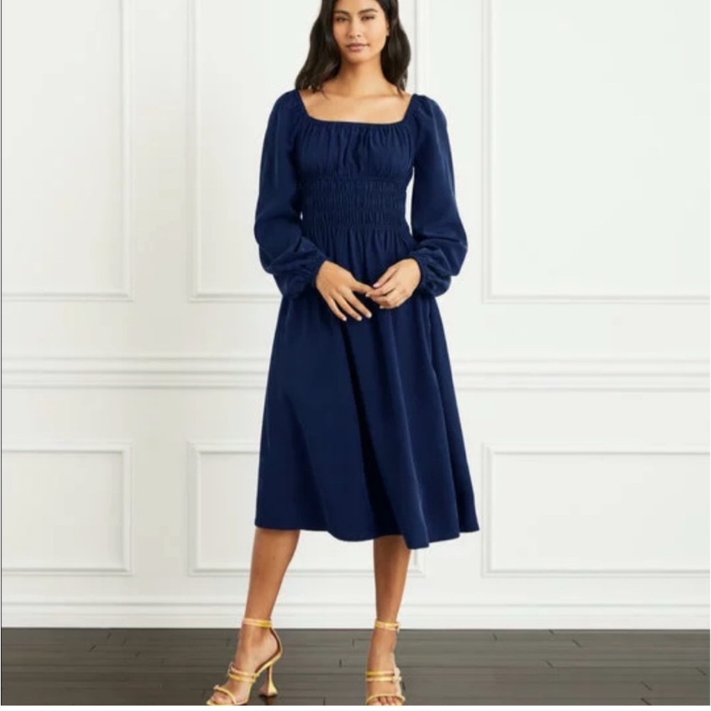 Hill House Navy Long Sleeve Dress